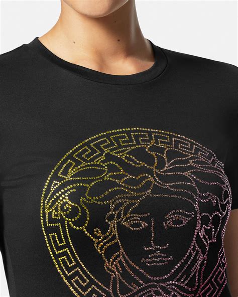 i women's medusa versace baseball raglan t-shirts|Versace Medusa Women's T.